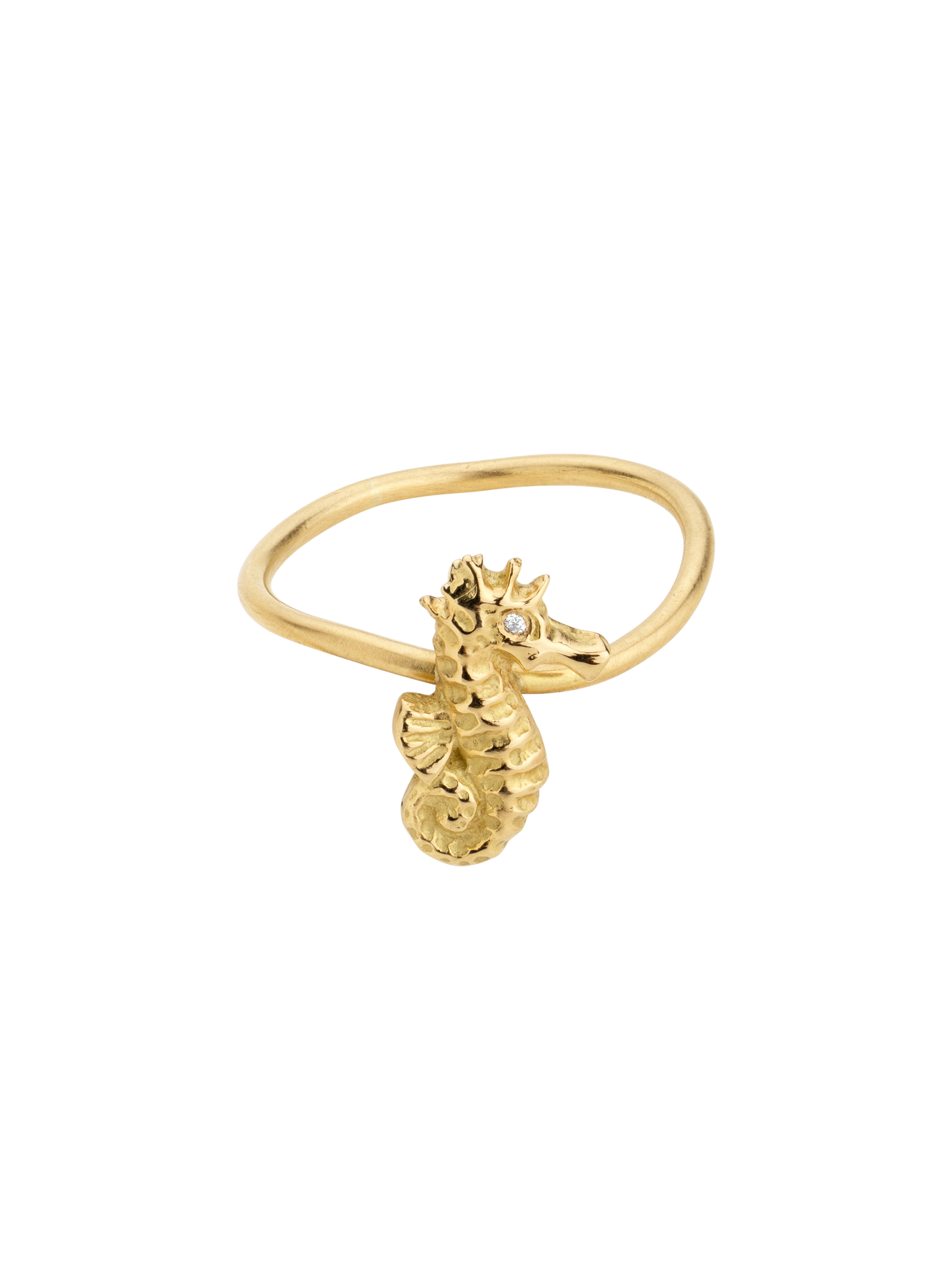 Seahorse wave ring